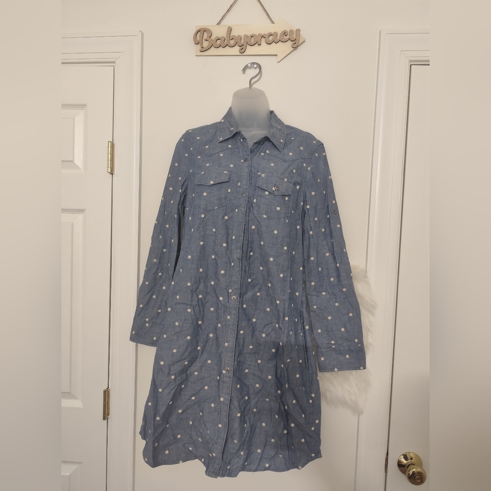 GAP polka dot women's dress top long sleeves